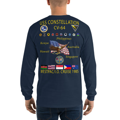 USS Constellation (CV-64) 1985 Long Sleeve Cruise Shirt