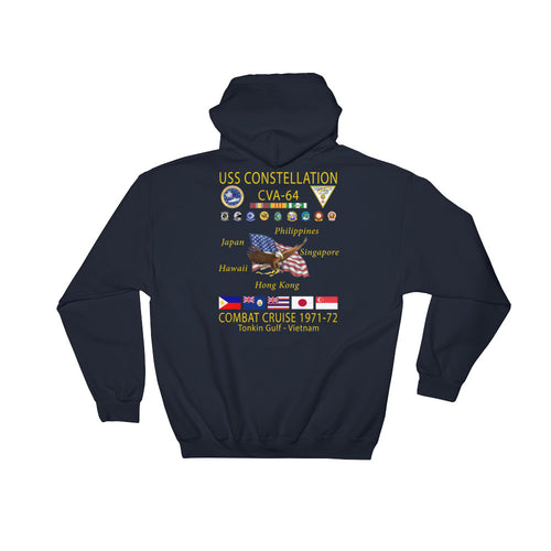 USS Constellation (CVA-64) 1971-72 Cruise Hoodie