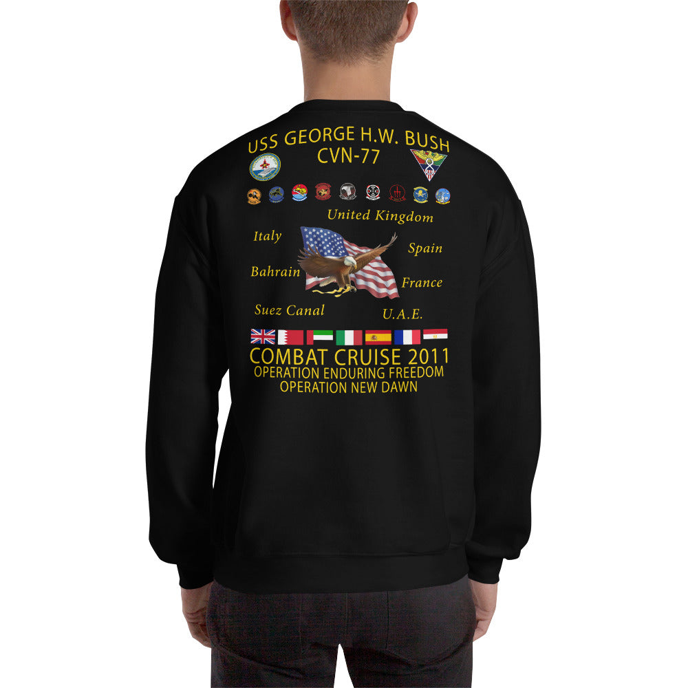 USS George H.W. Bush (CVN-77) 2011 Cruise Sweatshirt