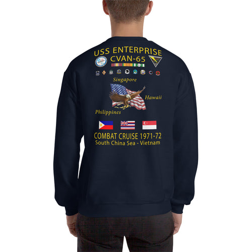 USS Enterprise (CVAN-65) 1971-72 Cruise Sweatshirt