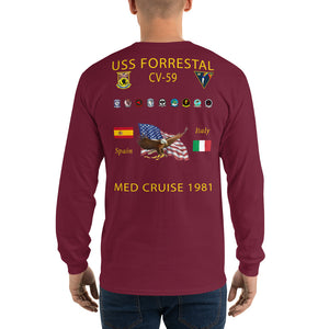 USS Forrestal (CV-59) 1981 Long Sleeve Cruise Shirt