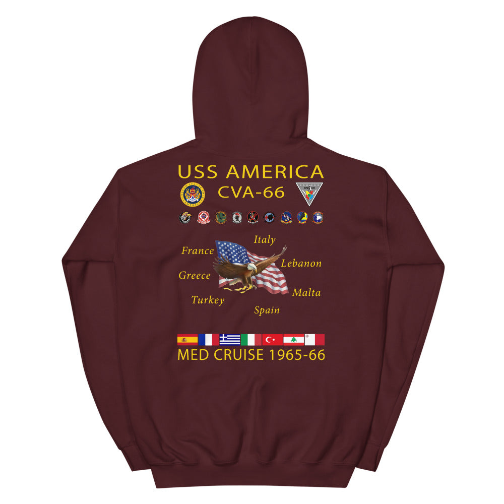 USS America (CVA-66) 1965-66 Cruise Hoodie