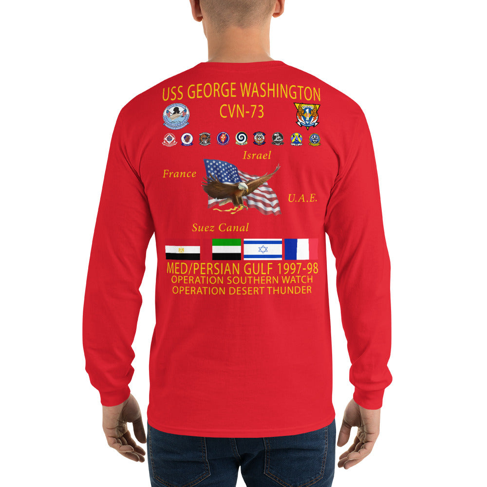 USS George Washington (CVN-73) 1997-98 Long Sleeve Cruise Shirt