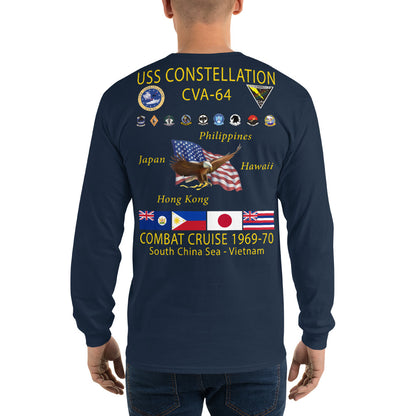 USS Constellation (CVA-64) 1969-70 Long Sleeve Cruise Shirt