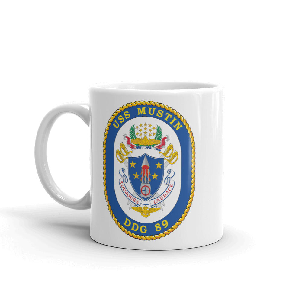 USS Mustin (DDG-89) Ship's Crest Mug