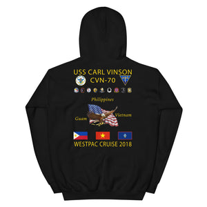 USS Carl Vinson (CVN-70) 2018 Cruise Hoodie