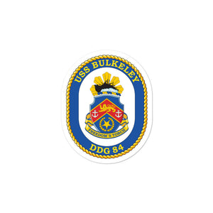 USS Bulkeley (DDG-84) Ship's Crest Vinyl Sticker
