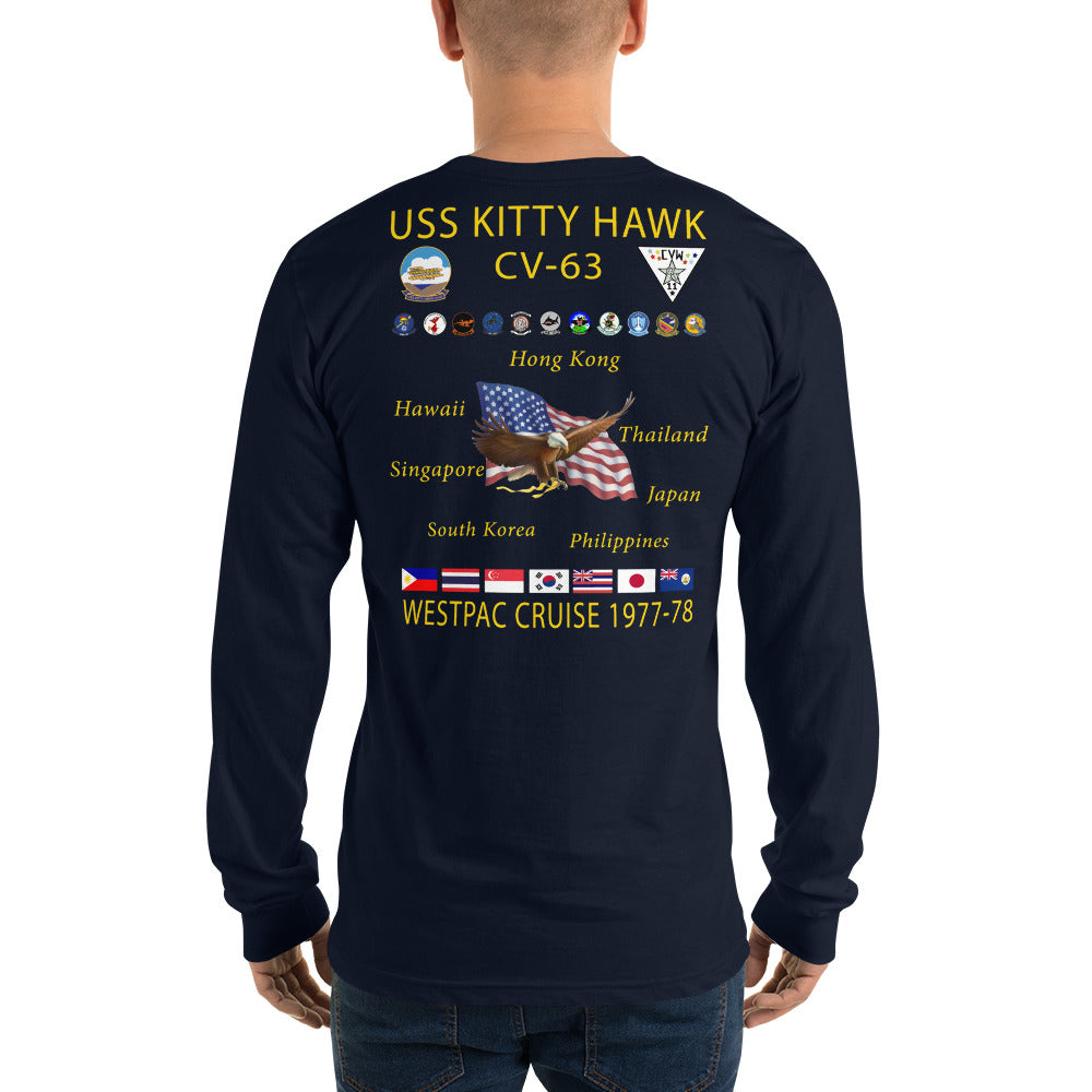 USS Kitty Hawk (CV-63) 1977-78 Long Sleeve Cruise Shirt