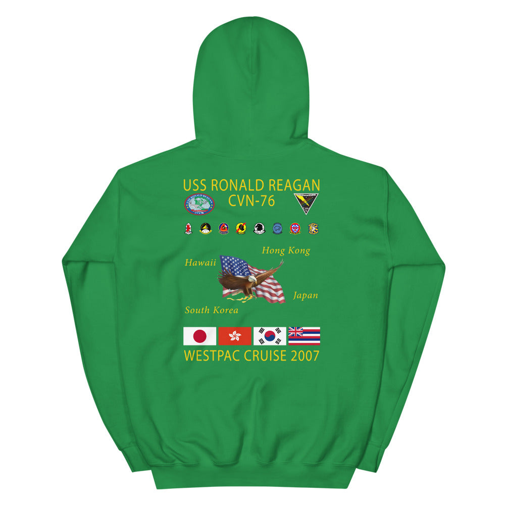 USS Ronald Reagan (CVN-76) 2007 Cruise Hoodie