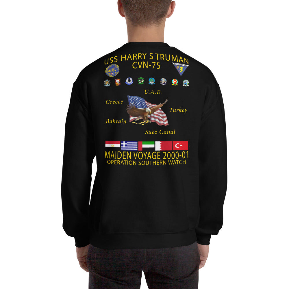 USS Harry S. Truman (CVN-75) 2000-01 Cruise Sweatshirt