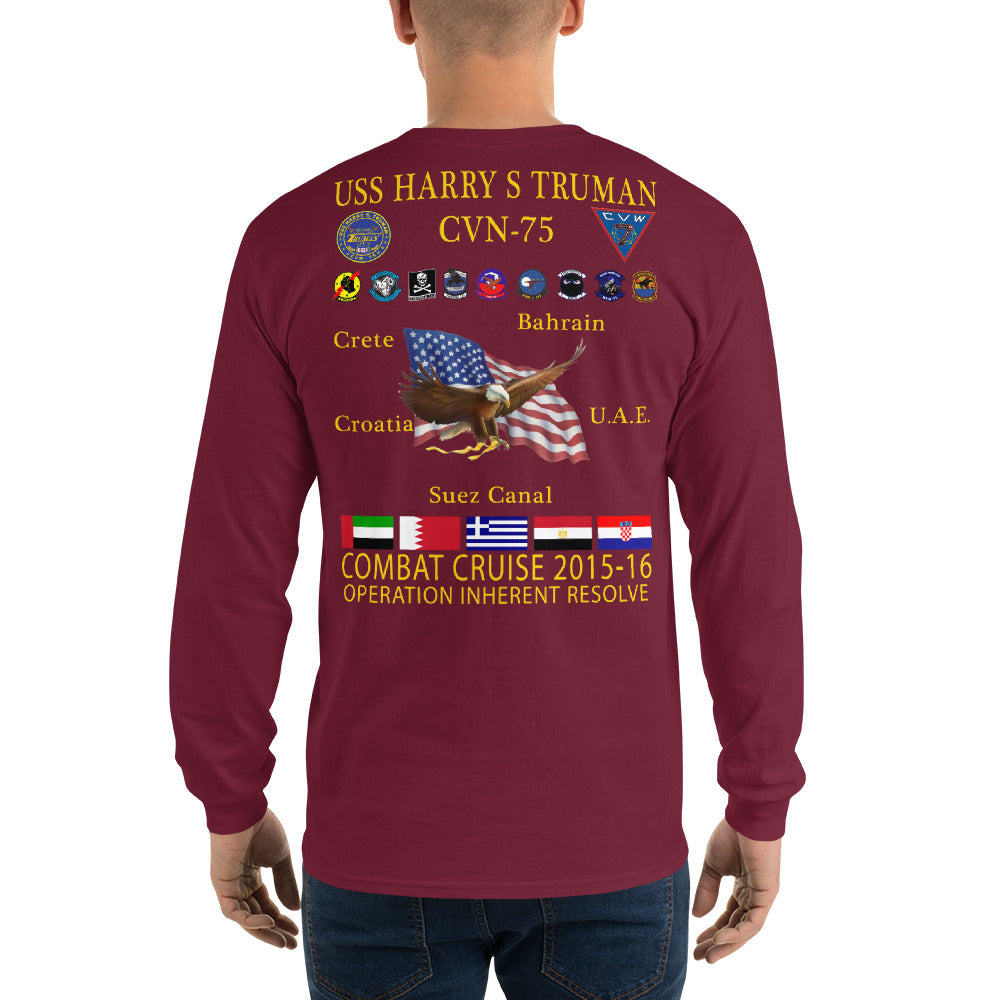 USS Harry S. Truman (CVN-75) 2015-16 Long Sleeve Cruise Shirt