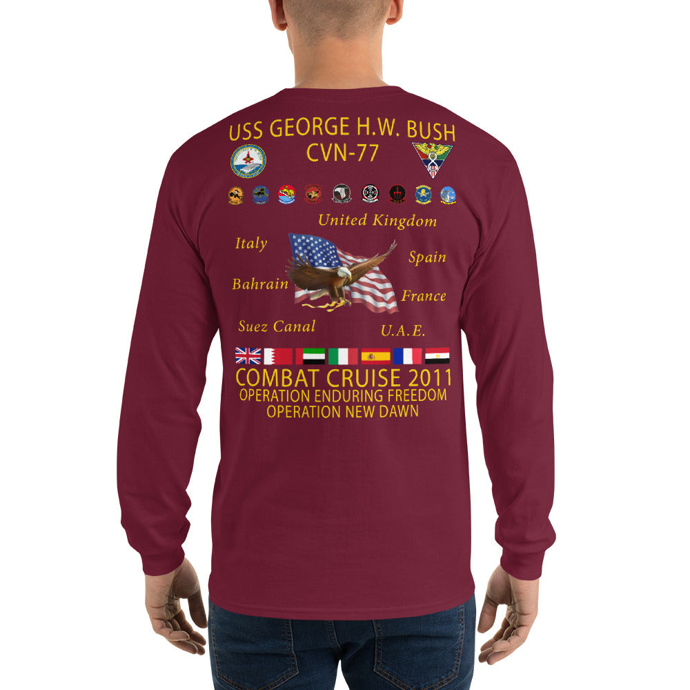 USS George H.W. Bush (CVN-77) 2011 Long Sleeve Cruise Shirt