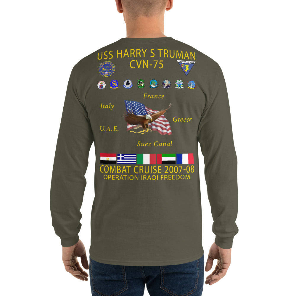 USS Harry S. Truman (CVN-75) 2007-08 Long Sleeve Cruise Shirt