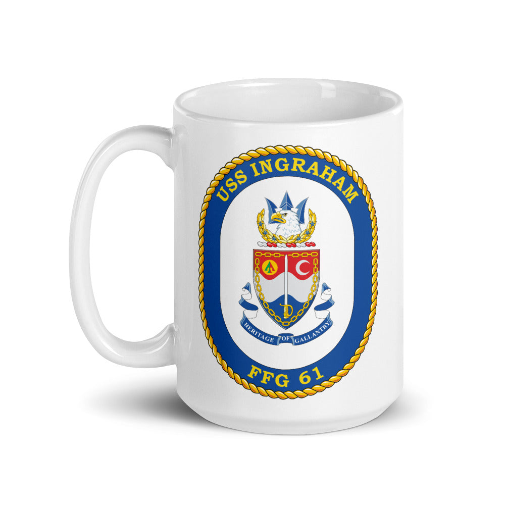 USS Ingraham (FFG-61) Ship's Crest Mug