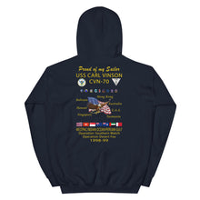 Load image into Gallery viewer, USS Carl Vinson (CVN-70) 1998-99 Cruise Hoodie - Family