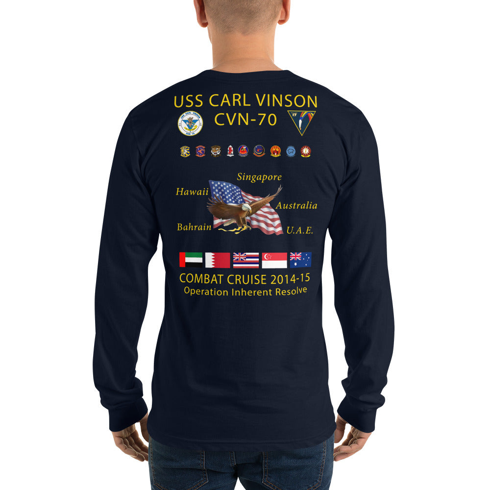 USS Carl Vinson (CVN-70) 2014-15 Long Sleeve Cruise Shirt