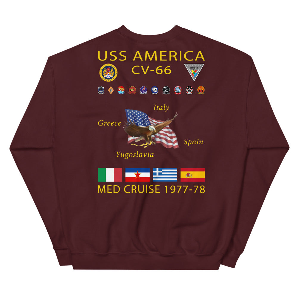 USS America (CV-66) 1977-78 Cruise Sweatshirt