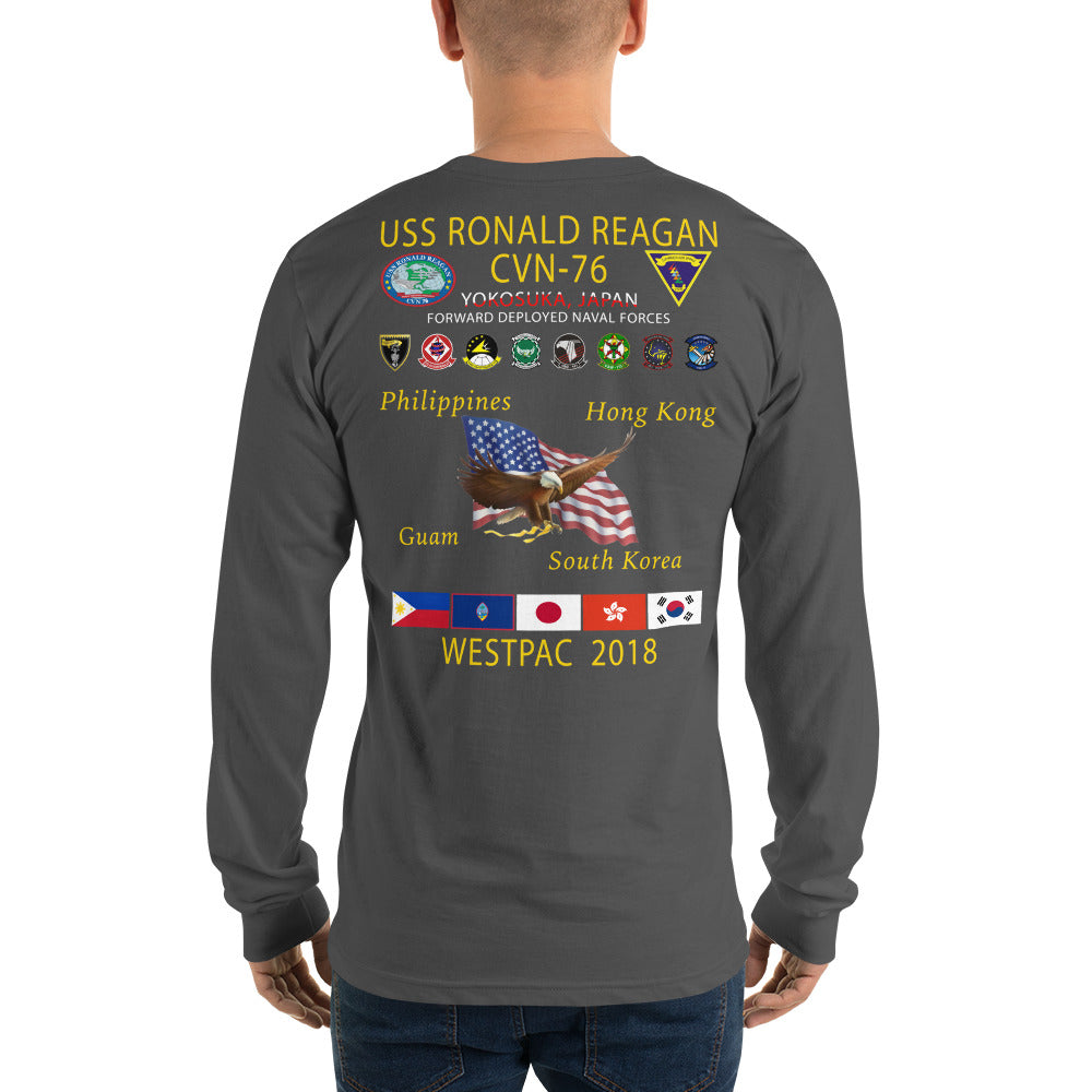 USS Ronald Reagan (CVN-76) 2018 Long Sleeve Cruise Shirt