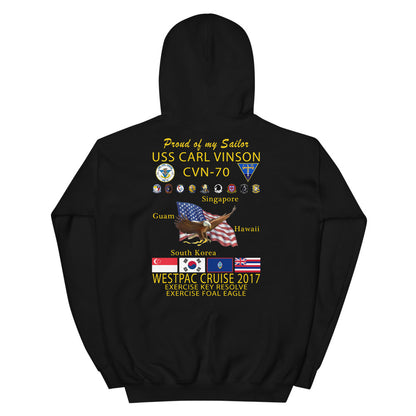 USS Carl Vinson (CVN-70) 2017 Cruise Hoodie - FAMILY