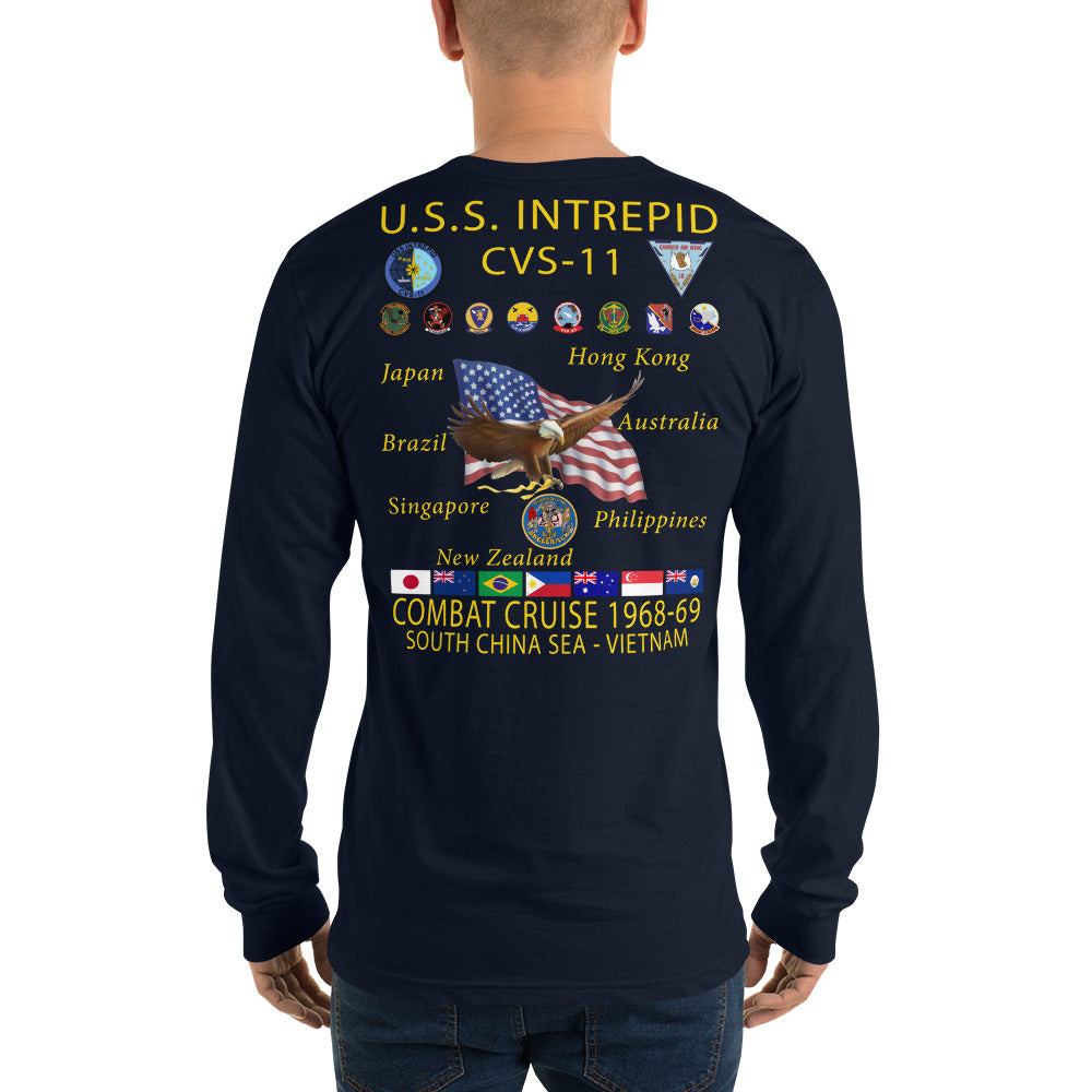 USS Intrepid (CVS-11) 1968-69 Long Sleeve Cruise Shirt
