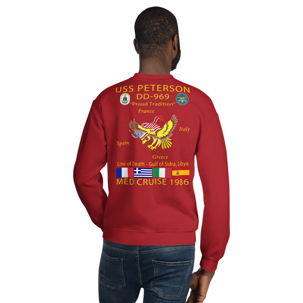 USS Peterson (DD-969) 1986 Cruise Sweatshirt