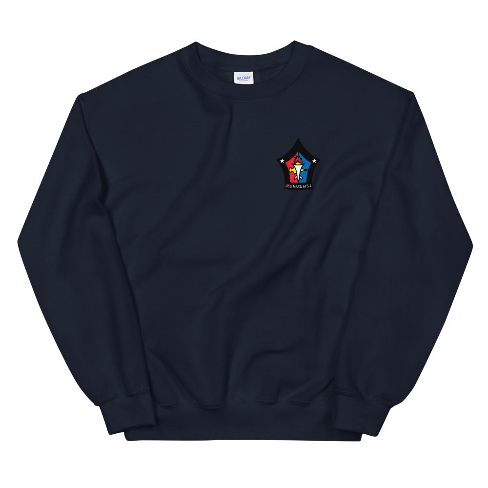USS Mars (AFS-1) Ship's Crest Sweatshirt