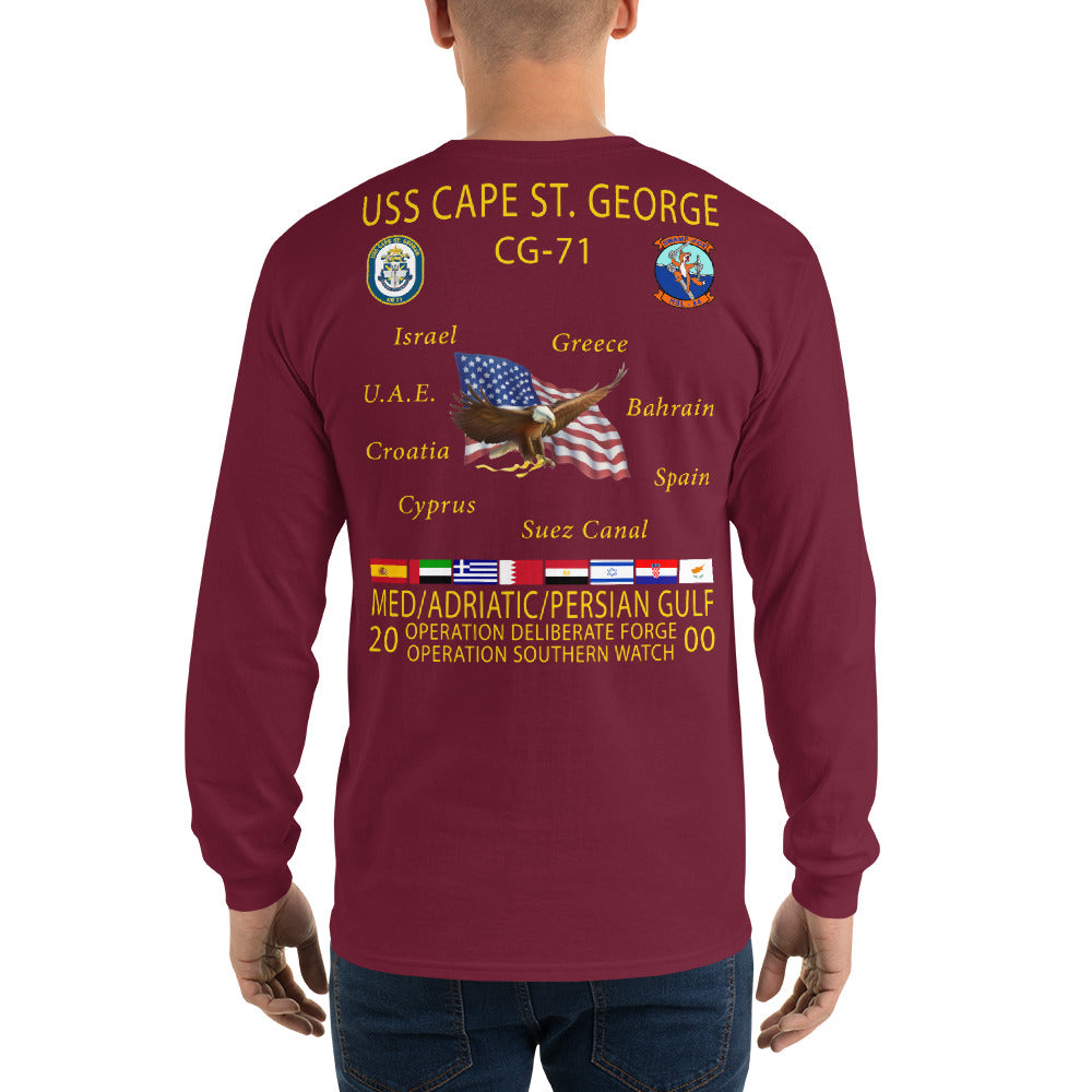 USS Cape St George (CG-71) 2000 Long Sleeve Cruise Shirt
