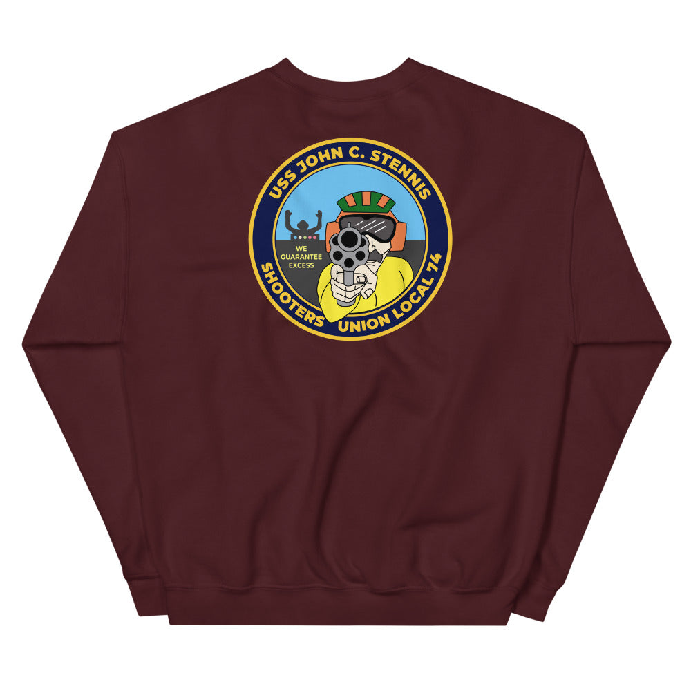 USS John C. Stennis (CVN-74) Shooters Union Local 74 Sweatshirt