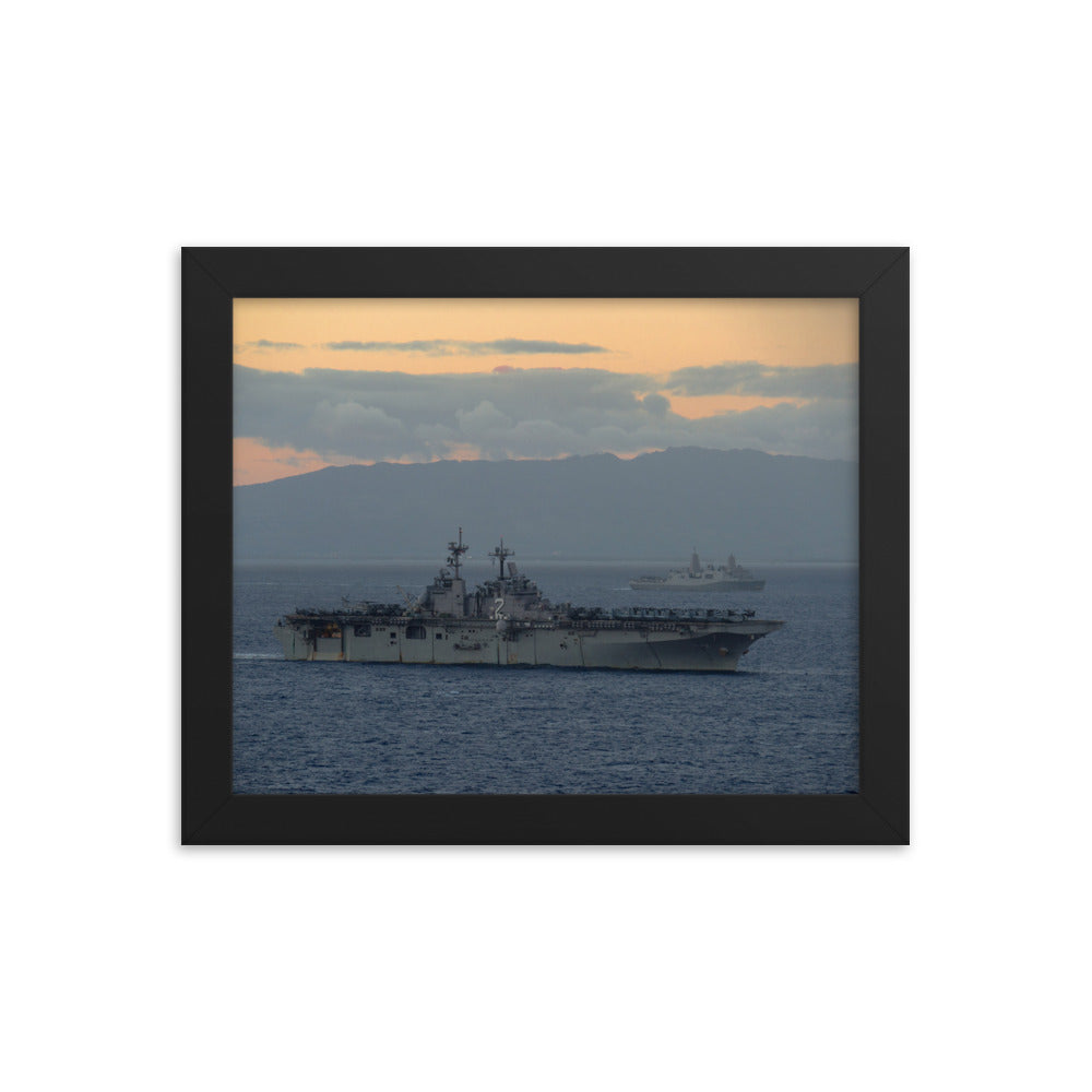 USS Essex (LHD-2) Framed Ship Photo
