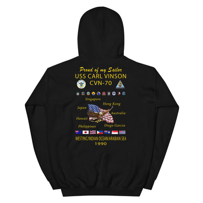 USS Carl Vinson (CVN-70) 1990 Cruise Hoodie - Family