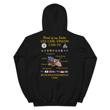 Load image into Gallery viewer, USS Carl Vinson (CVN-70) 1990 Cruise Hoodie - Family