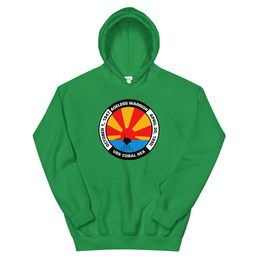 USS Coral Sea (CV-43) Ageless Warrior Hoodie
