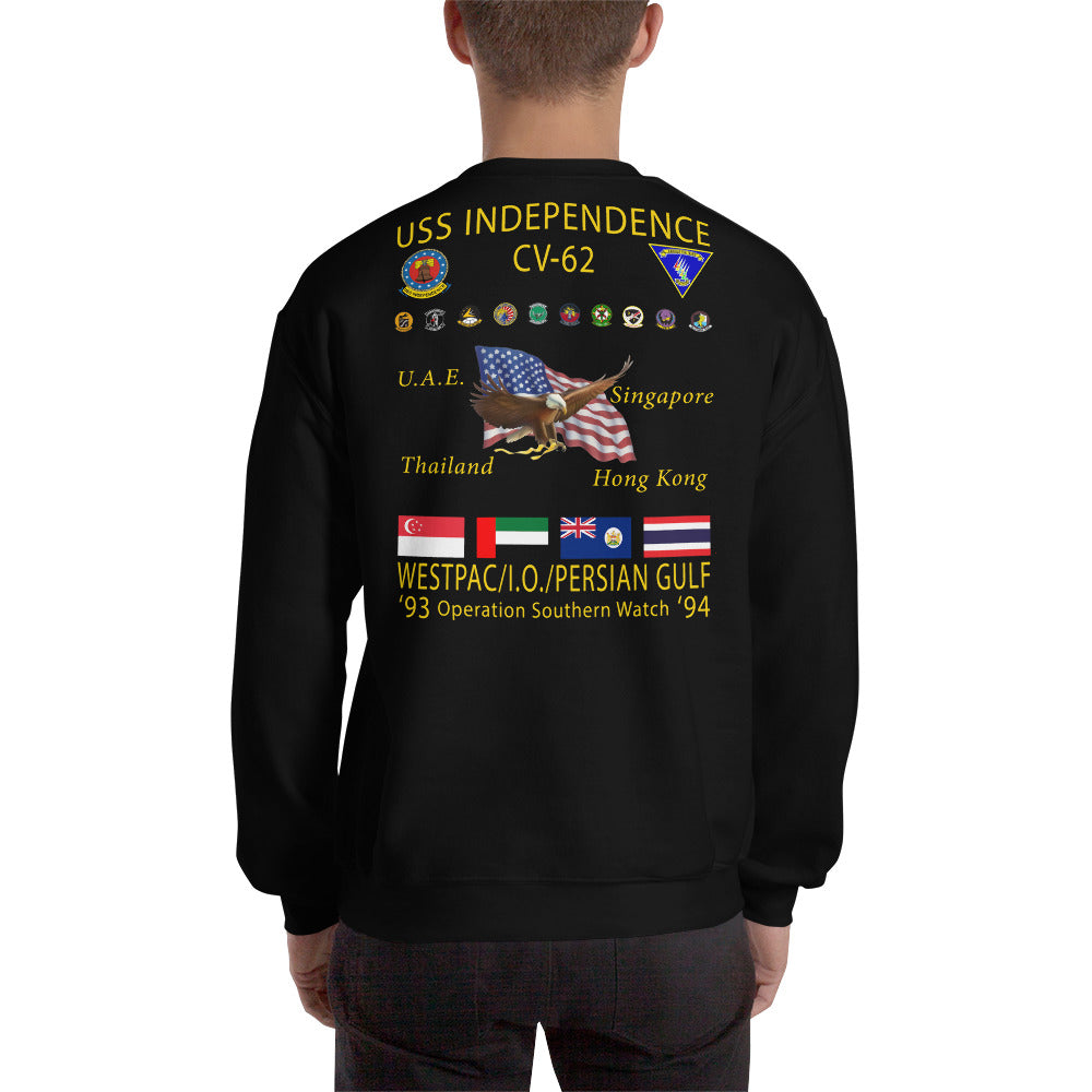 USS Independence (CV-62) 1993-94 Cruise Sweatshirt