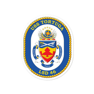 USS Tortuga (LSD-46) Ship's Crest Vinyl Sticker