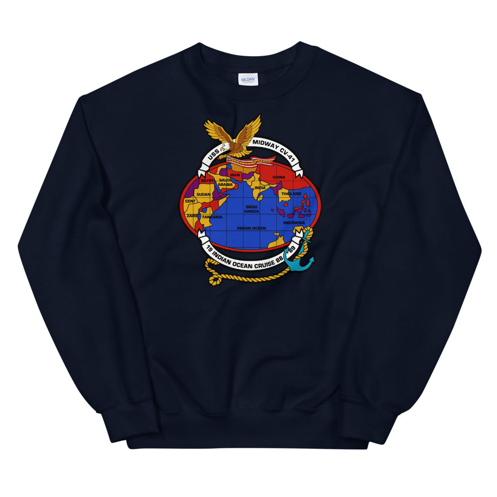 USS Midway (CV-41) Indian Ocean Cruise 1988-89 Sweatshirt