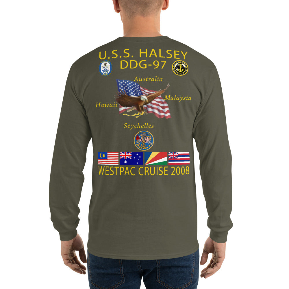 USS Halsey (DDG-97) 2008 Long Sleeve Cruise Shirt