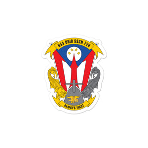 USS Ohio (SSGN-726) Full Ship's Crest Vinyl Sticker