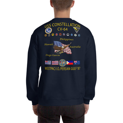 USS Constellation (CV-64) 1987 Cruise Sweatshirt