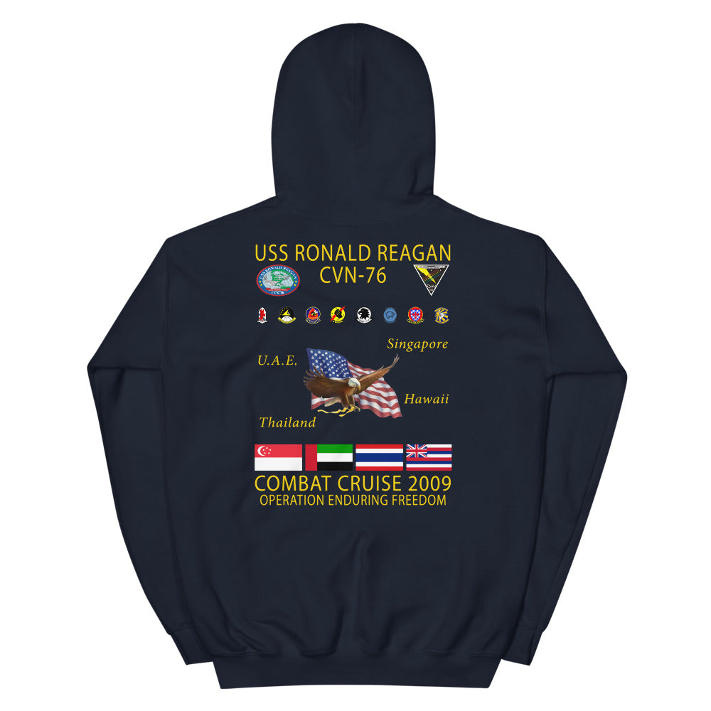 USS Ronald Reagan (CVN-76) 2009 Cruise Hoodie