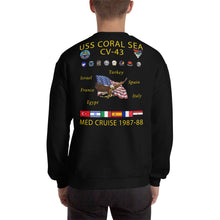 Load image into Gallery viewer, USS Coral Sea (CV-43) 1987-88 Cruise Sweatshirt