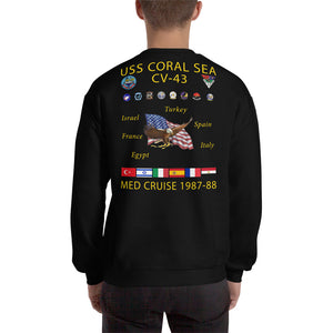 USS Coral Sea (CV-43) 1987-88 Cruise Sweatshirt