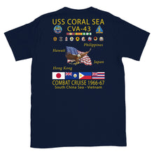 Load image into Gallery viewer, USS Coral Sea (CVA-43) 1966-67 Cruise Shirt
