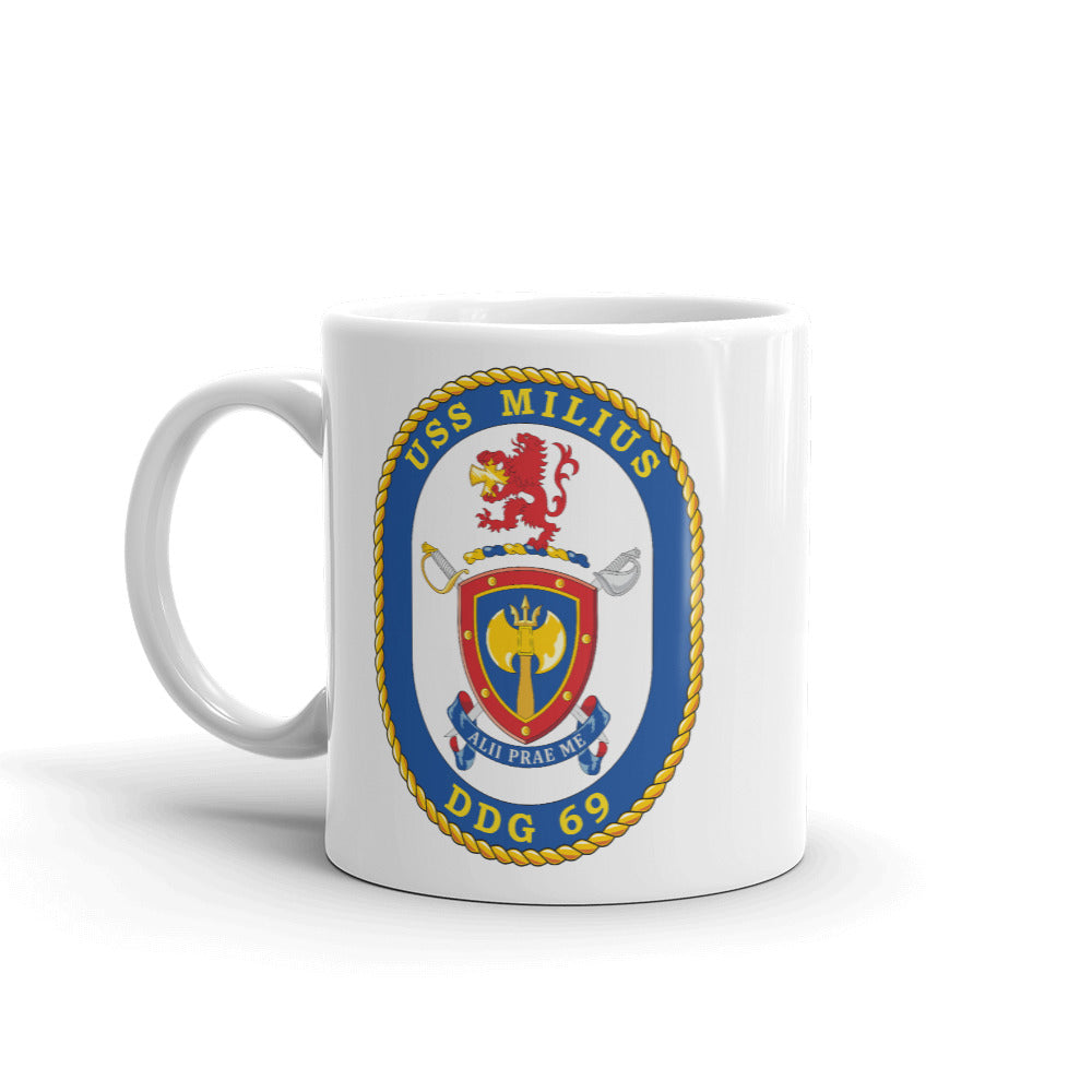 USS Milius (DDG-69) Ship's Crest Mug