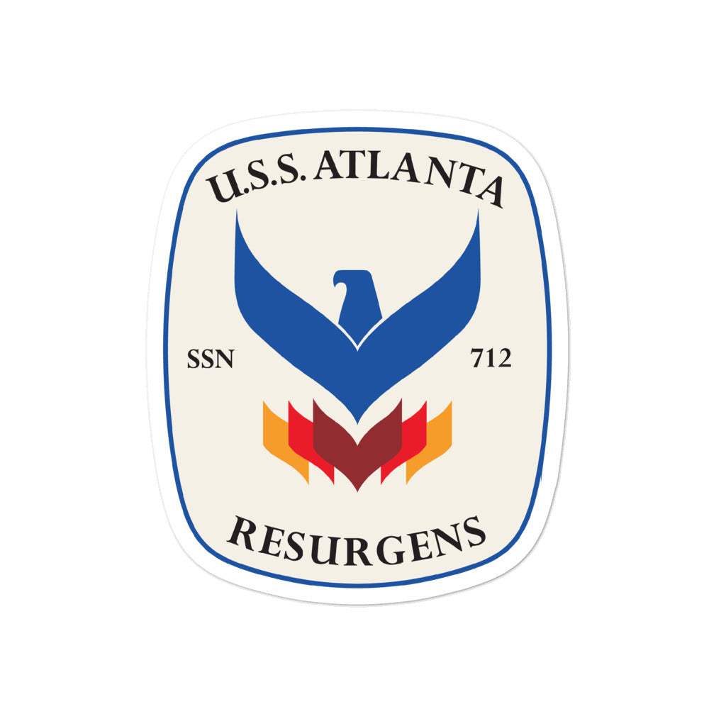 USS Atlanta (SSN-712) Ship's Crest Vinyl Sticker