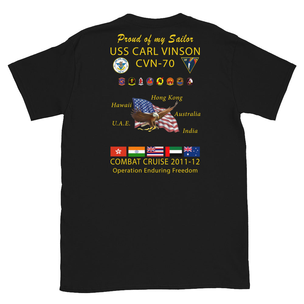 USS Carl Vinson (CVN-70) 2011-12 Cruise Shirt - FAMILY