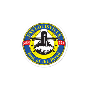 USS Louisville (SSN-724) Ship's Crest Vinyl Sticker