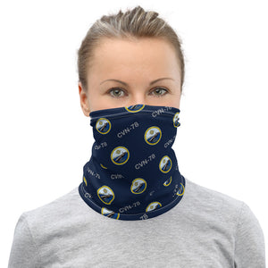 USS Gerald R. Ford (CVN-78) Crest w/ Hull NumberNeck Gaiter