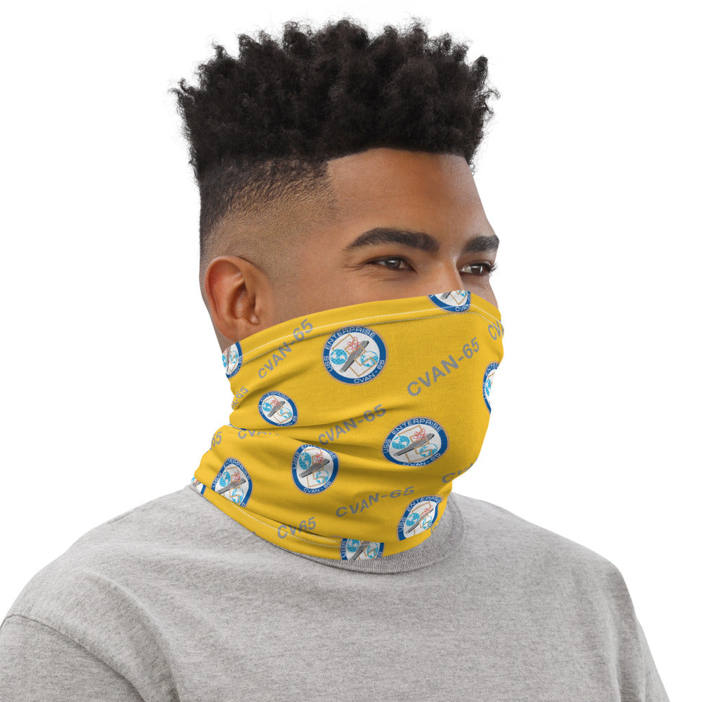 USS Enterprise (CVAN-65) w/ hull number Neck Gaiter - Gold