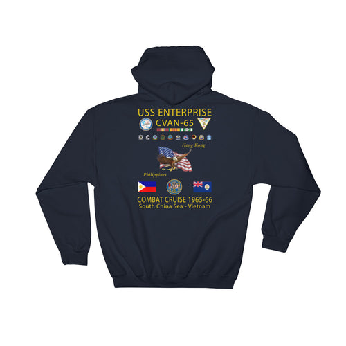 USS Enterprise (CVAN-65) 1965-66 Cruise Hoodie