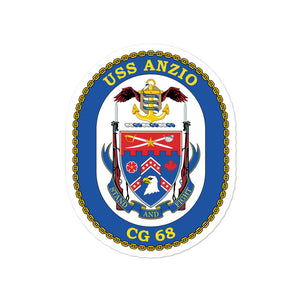 USS Anzio (CG-68) Ship's Crest Vinyl Stickers